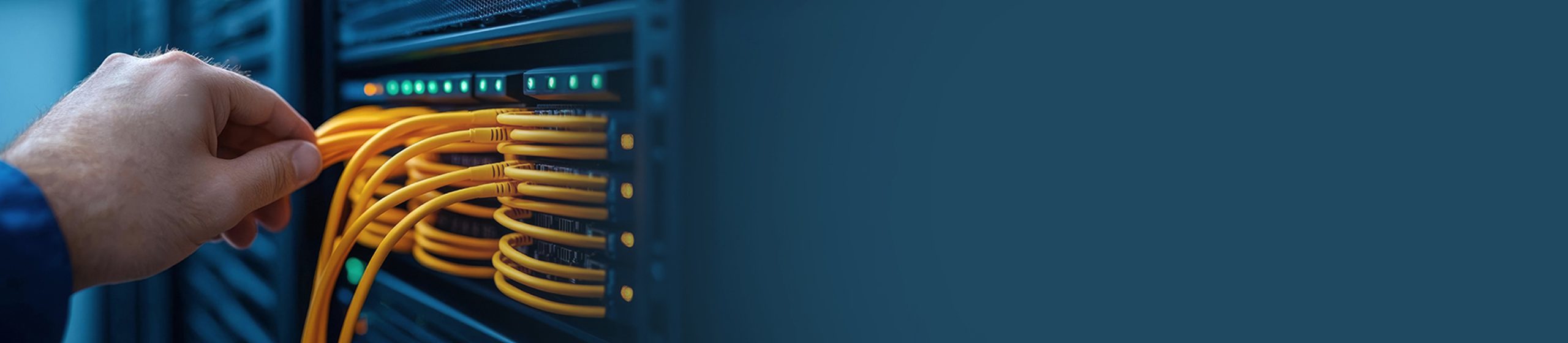LÖSUNG N Leistungen Transitionsmanagement und Transformationsmanagement LÖSUNG N Leistungen Transitionsmanagement und Transformationsmanagement Motiv: Hand beim Umstecken von Netzkabeln im Serverraum